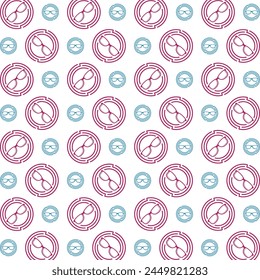 Specs face grand trendy multicolor repeating pattern vector illustration background design