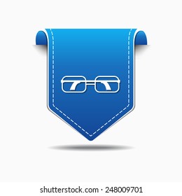 Spectacle Blue Vector Icon Design