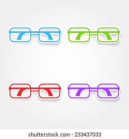 Spectacle Colorful Vector Icon Design