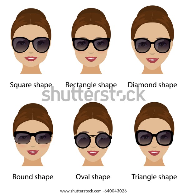 Spectacle Frames Shapes Different Types Women Stock