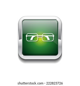 Spectacle Green Vector Icon Button