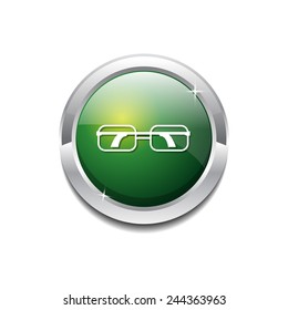 Spectacle Green Vector Icon Button