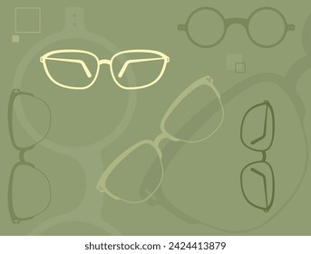 Spectacle, Reading Glass Icon, Flat Vector Art Illustration