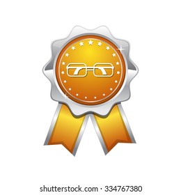 Spectacle Yellow Vector Icon Design