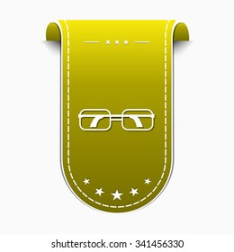 Spectacle Yellow Vector Icon Design