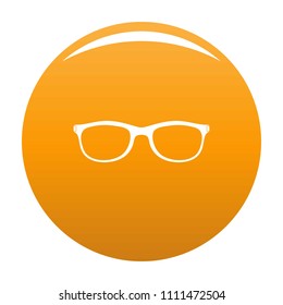 Spectacles with diopters icon. Simple illustration of spectacles with diopters vector icon for any design orange