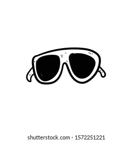 spectacles doodle doodle icon vector hand drawing 