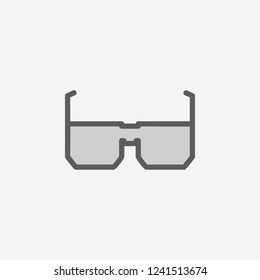 spectacles field outline icon. Element of 2 color simple icon. Thin line icon for website design and development, app development. Premium icon