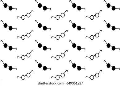 Spectacles Glasses Monochrome Background Modern Vector Stock Vector ...