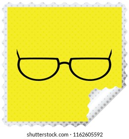 gafas marca de pegatinas cuadradas gráficas