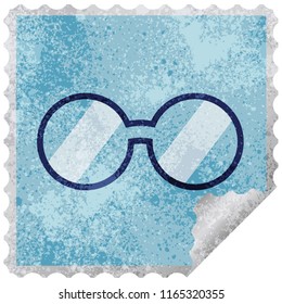 spectacles graphic square sticker stamp