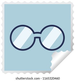 spectacles graphic square sticker stamp