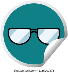 spectacles graphic vector illustration circular sticker