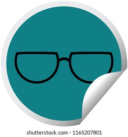 spectacles graphic vector illustration circular sticker