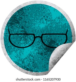 spectacles graphic vector illustration circular sticker