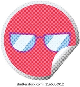 spectacles graphic vector illustration circular sticker