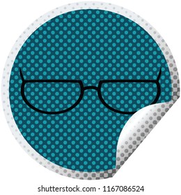 spectacles graphic vector illustration circular sticker