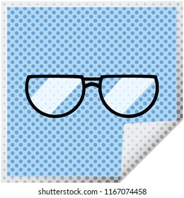 spectacles graphic vector illustration square sticker