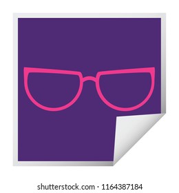 spectacles graphic vector square peeling sticker