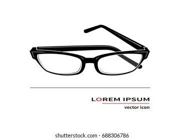 Spectacles icon isolated on background. Vector illustration