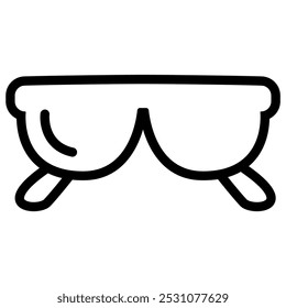 Spectacles icon in thin line style vector illustration graphic design