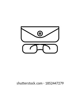 spectacles icon vector or logo illustration, outline style.