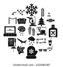 Spectacles icons set. Simple set of 25 spectacles vector icons for web isolated on white background