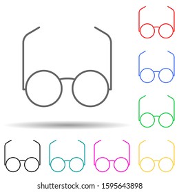 spectacles multi color style icon. Simple thin line, outline vector of clothes icons for ui and ux, website or mobile application