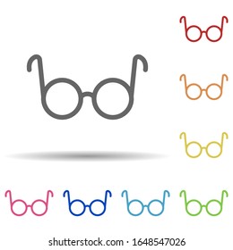 Spectacles in multi color style icon. Simple thin line, outline vector of science icons for ui and ux, website or mobile application
