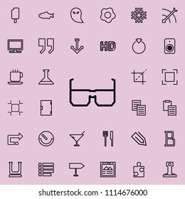 spectacles outline icon. Detailed set of minimalistic line icons. Premium graphic design. One of the collection icons for websites, web design, mobile app on colored background