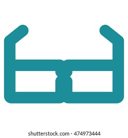 Spectacles vector icon. Style is linear flat icon symbol, soft blue color, white background.