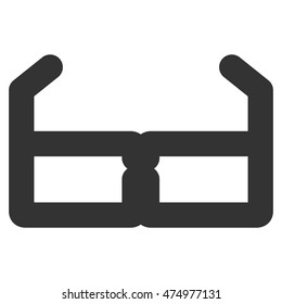 Spectacles vector icon. Style is outline flat icon symbol, gray color, white background.