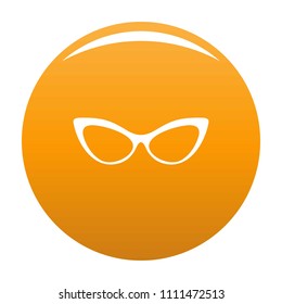 Spectacles without diopters icon. Simple illustration of spectacles without diopters vector icon for any design orange