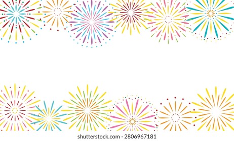 Spectacular Fireworks Banner Frame – Summer Design