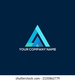 spectacular full color triangle style A logo