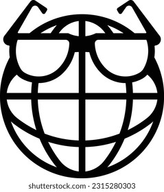 spectacular glasses earth globe map Outline