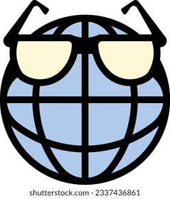 spectacular glasses earth globe map Outline