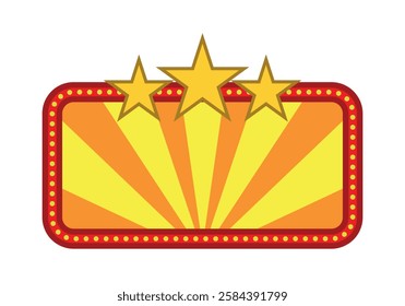 Spectacular poster with orange and yellow stars for entertainment