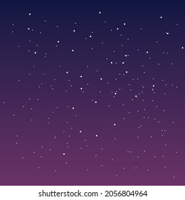 Spectacular sky with stars. Starry sky sunset sky. Vector illustration.