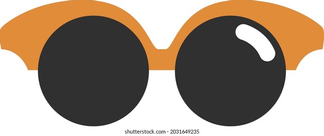 Spectacular sunglasses, illustration, vector, on a white background.