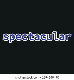 Spectacular text icon graphic design