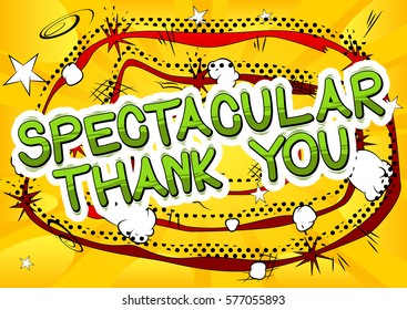 Spectacular Thank You - Comic book style word.