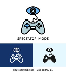 Icono de modo espectador lleno de múltiples fondos