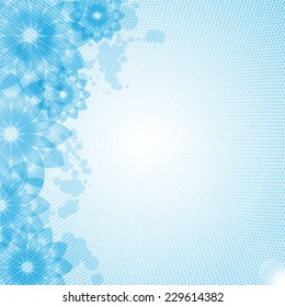Spectral flower background. EPS10 vector
