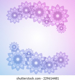 Spectral flower background. EPS10 vector