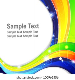 Spectral rainbow wavy background