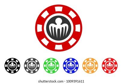 Spectre Casino Chip icon. Vector illustration style is a flat iconic spectre casino chip symbol with gray, , green, blue, red, black color versions. Designed for web and software interfaces.