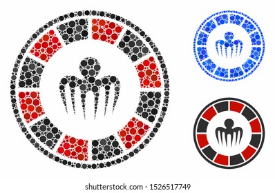 Spectre casino composition for spectre casino icon of circle elements in variable sizes and shades. Vector small circles are united into blue composition.