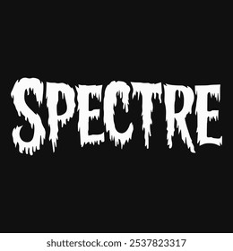 Spectre Halloween text Typography Scarry Horror vector transparent background