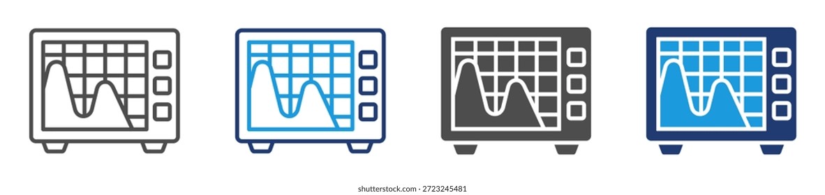 spectrometer icon set multiple style